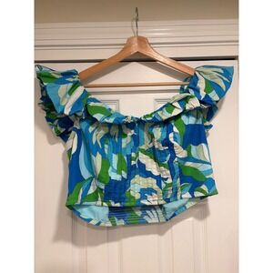 Maeve Puff Sleeve Crop Blouse